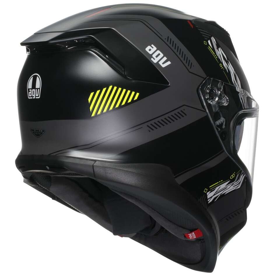 Casco Moto Integrale Agv K7 KYBER Opaco Grigio Giallo Fluo