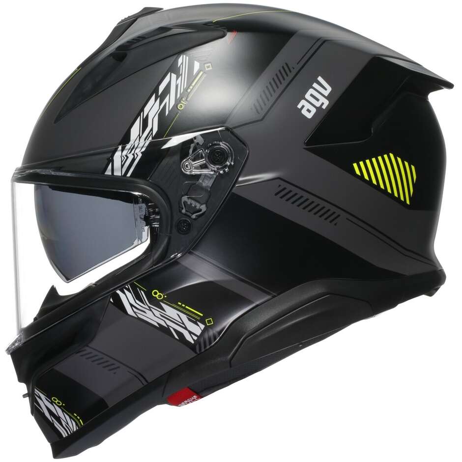 Casco Moto Integrale Agv K7 KYBER Opaco Grigio Giallo Fluo