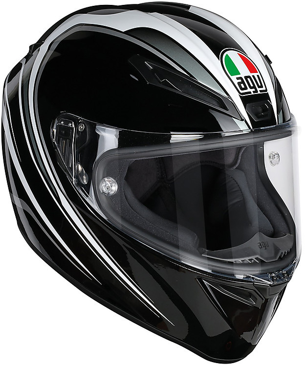 Casco integrale Agv Race Veloce S Multi Predatore nero opaco rosso