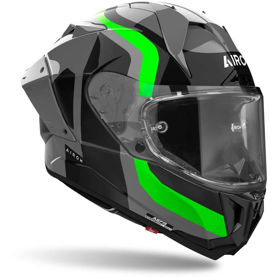 Casco Moto Integrale Airoh GP 800 COMPETITION Verde Fluo Lucido