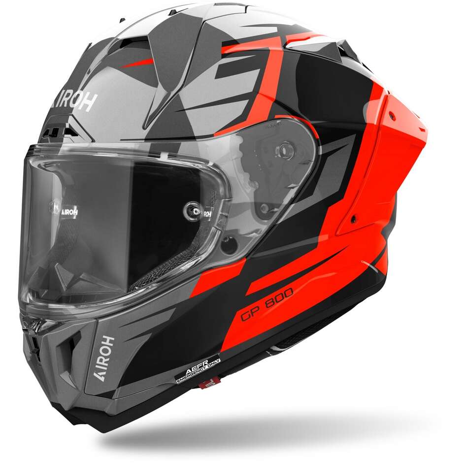 Casco Moto Integrale Airoh GP 800 MASTER Arancio Lucido