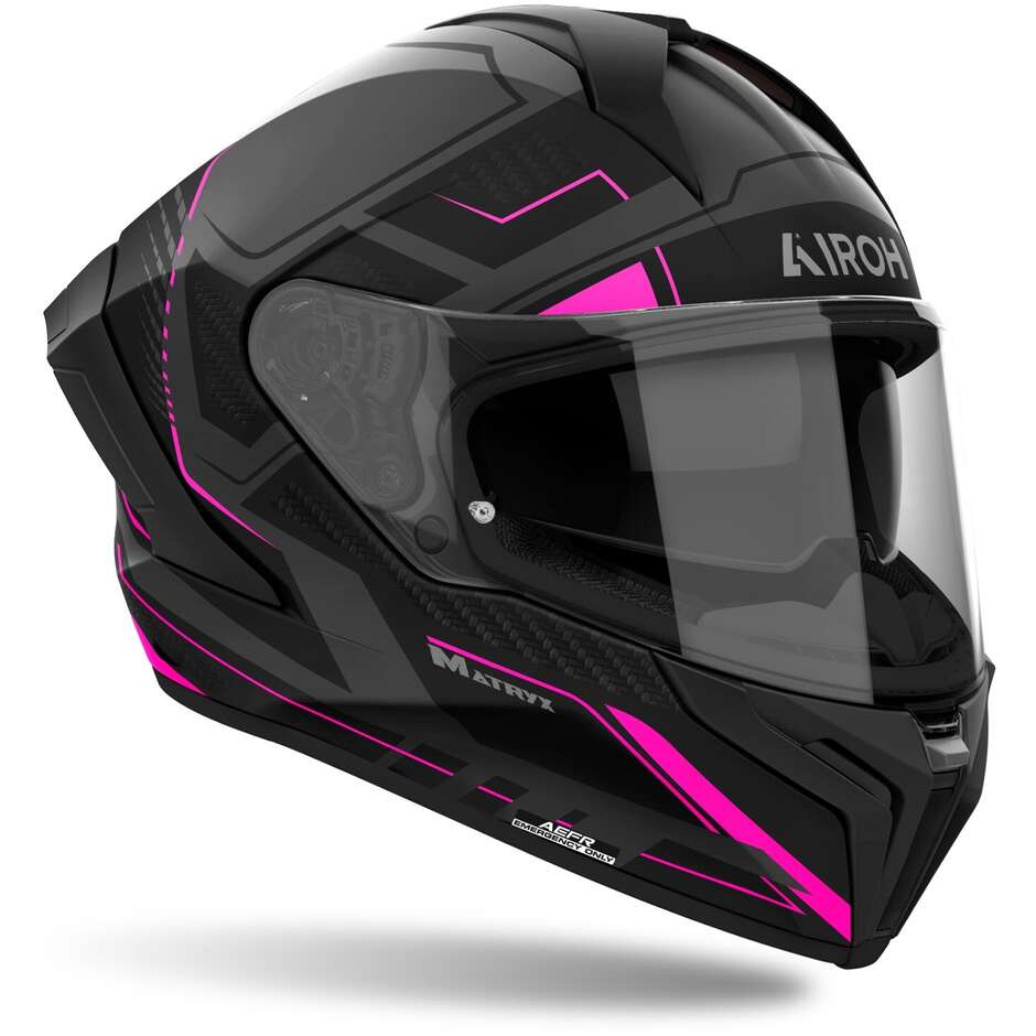 Casco Moto Integrale Airoh MATRYX ROCKET Rosa Opaco