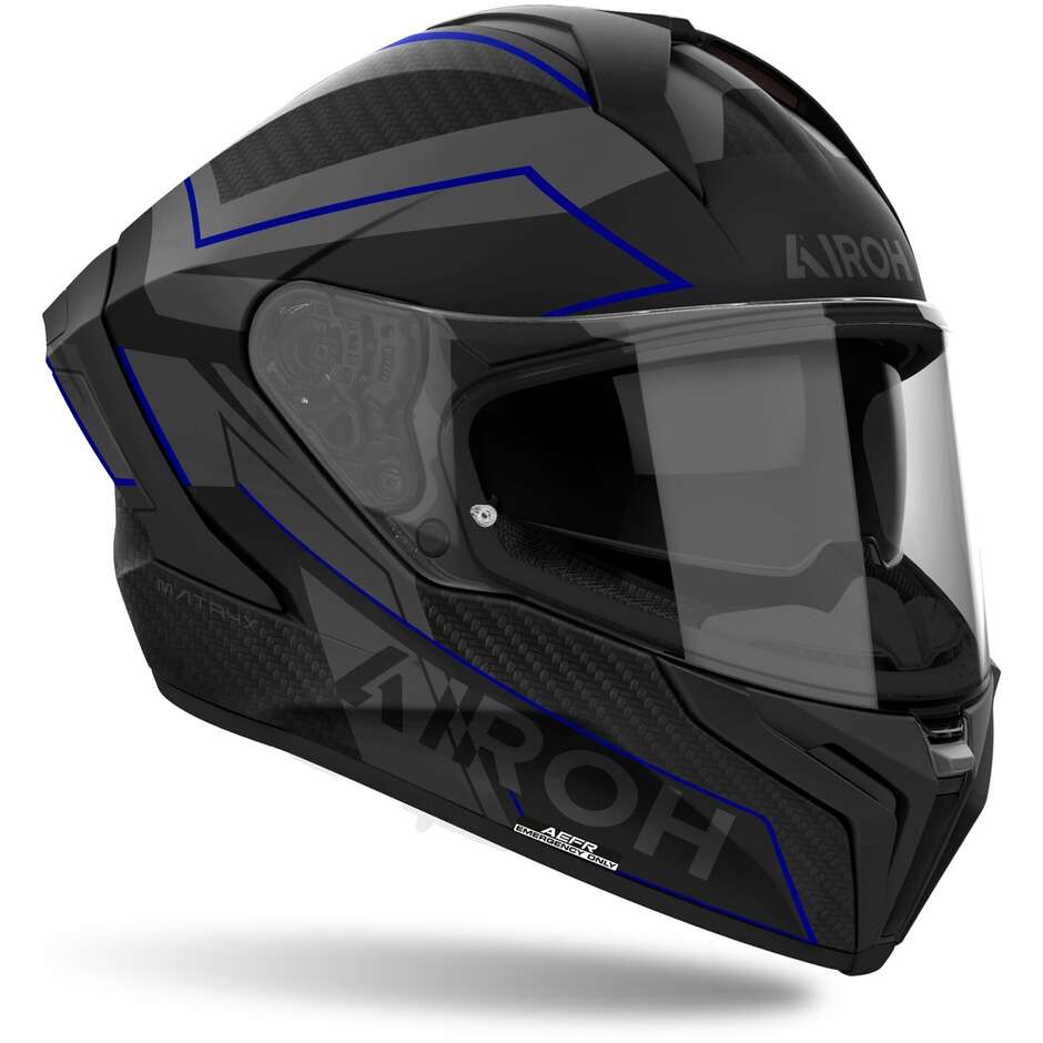 Casco Moto Integrale Airoh MATRYX SENTINEL Blu Opaco