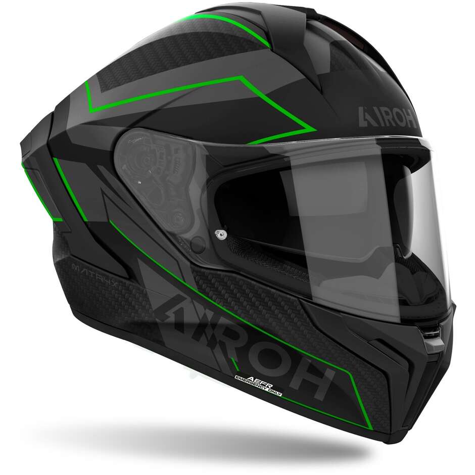 Casco Moto Integrale Airoh MATRYX SENTINEL Verde  Opaco