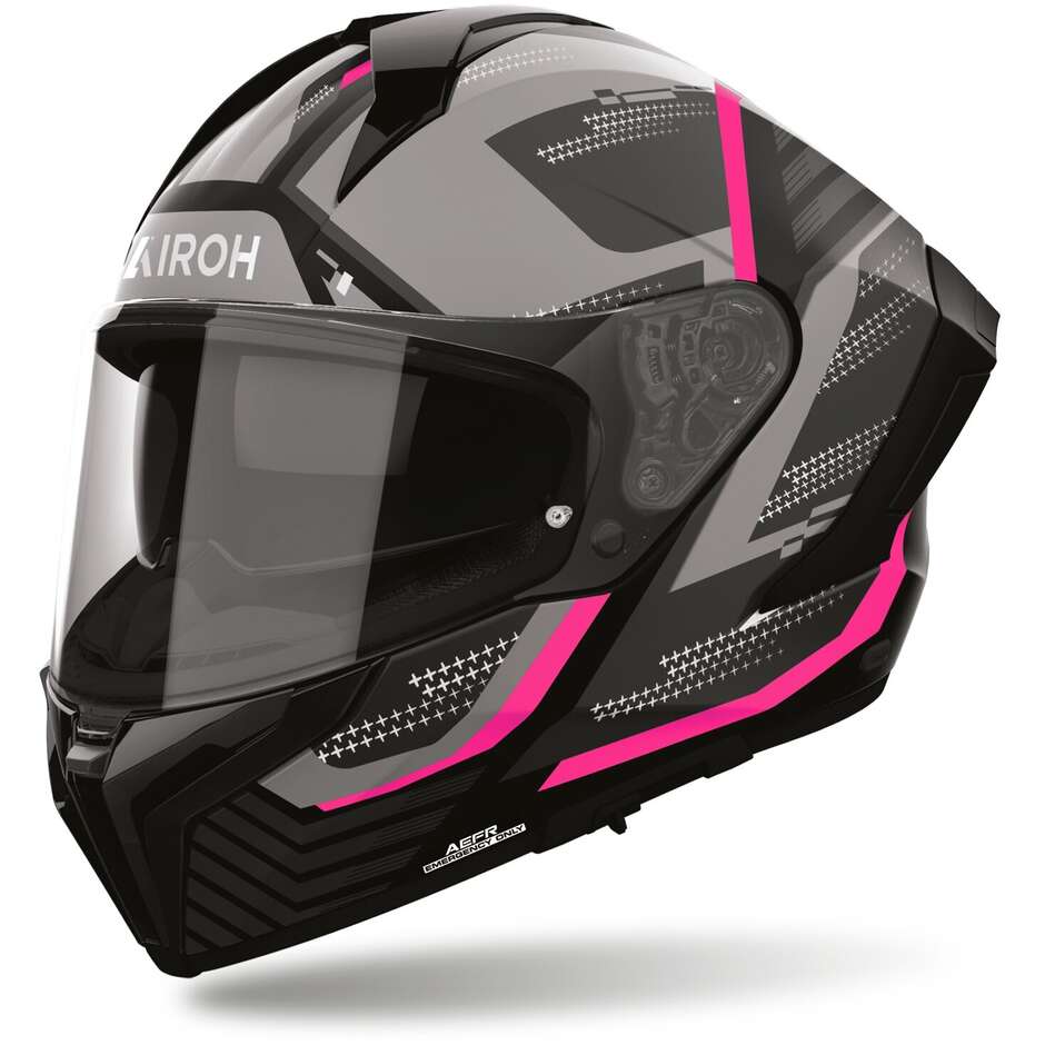 Casco Moto Integrale Airoh MATRYX STARBURST Rosa Opaco