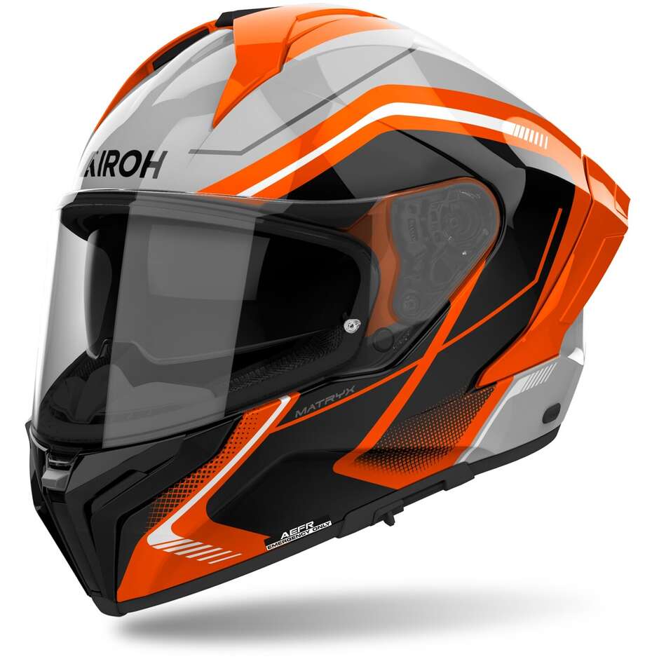 Casco Moto Integrale MATRYX WIDE Arancio Lucido taglia 2XL