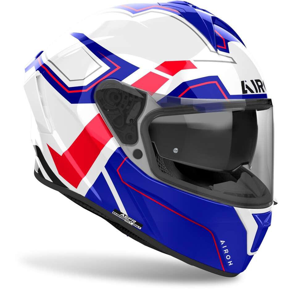 Casco Moto Integrale Airoh SPARK 2 DART Blu Rosso Lucido