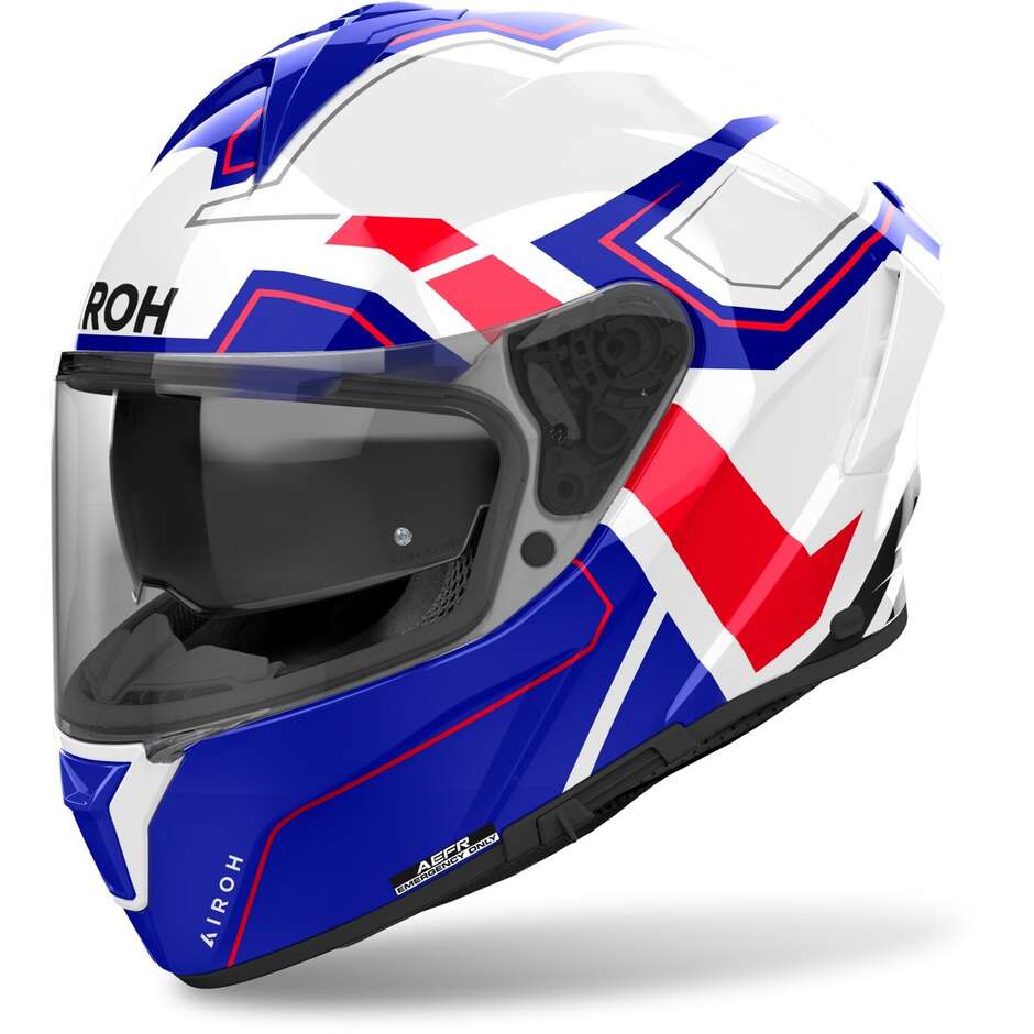 Casco Moto Integrale Airoh SPARK 2 DART Blu Rosso Lucido