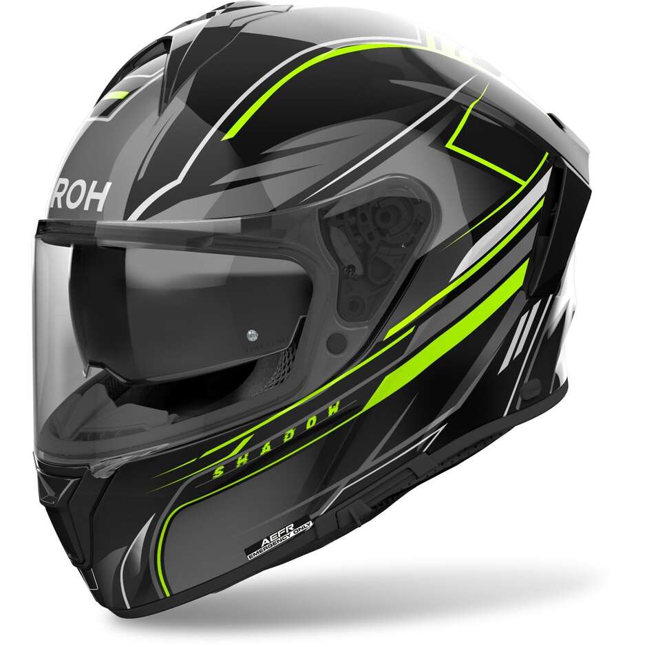Casco Moto Integrale Airoh SPARK 2 SHADOW Giallo Lucido