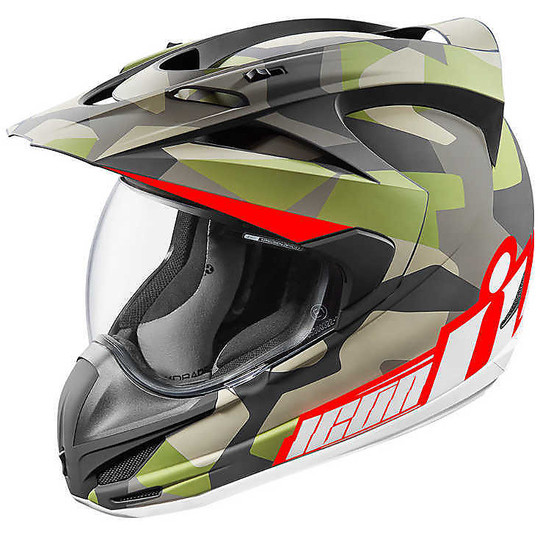 Casco Moto Integrale All Road Icon Variant Deployed Camouflage