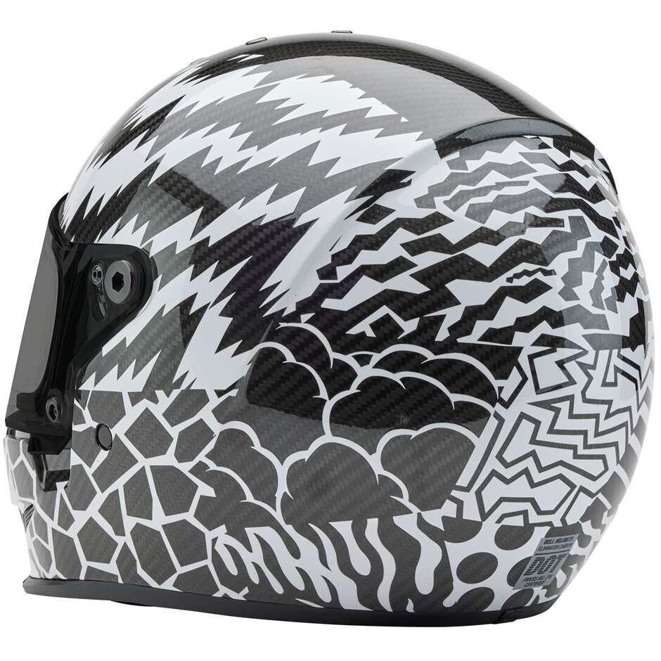 Casco Moto Integrale Bell ELIMINATOR CARBON 2025 DEATHSPRAY Nero Bianco