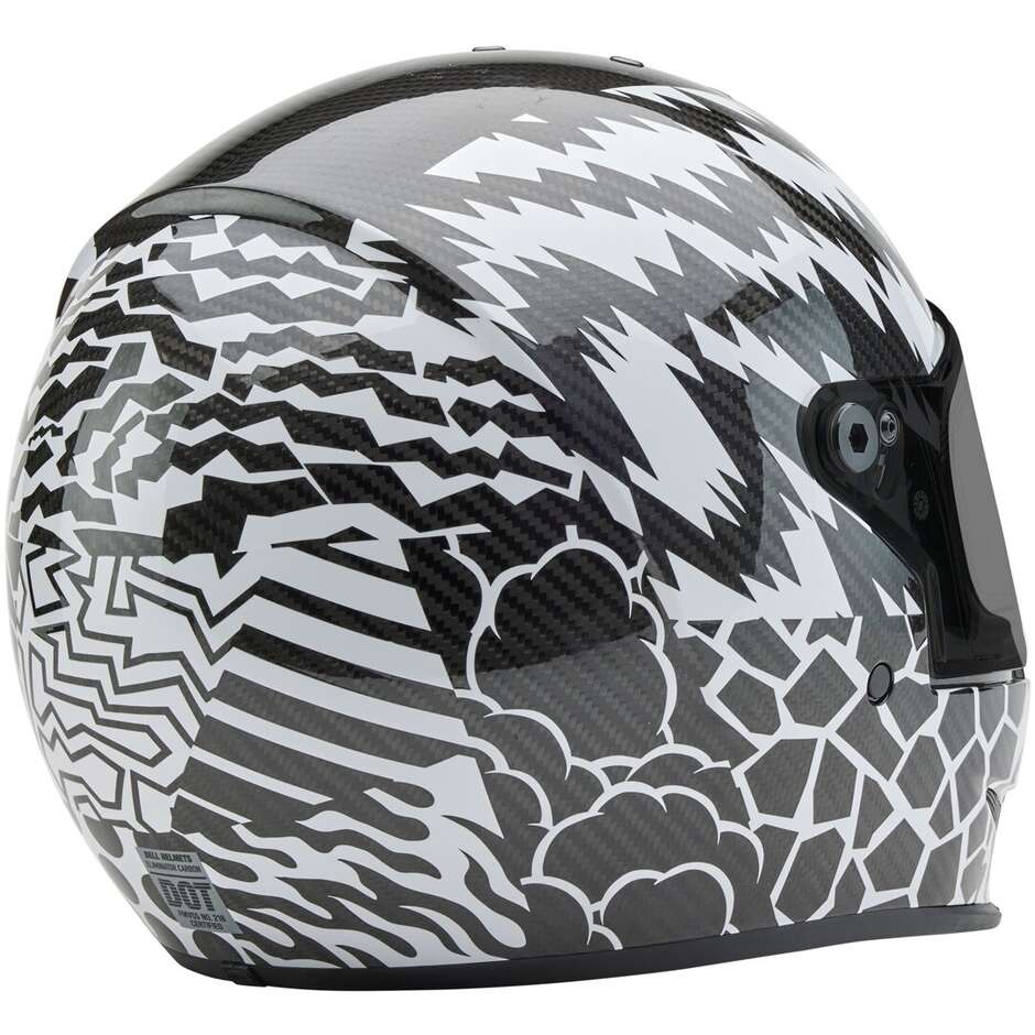 Casco Moto Integrale Bell ELIMINATOR CARBON 2025 DEATHSPRAY Nero Bianco