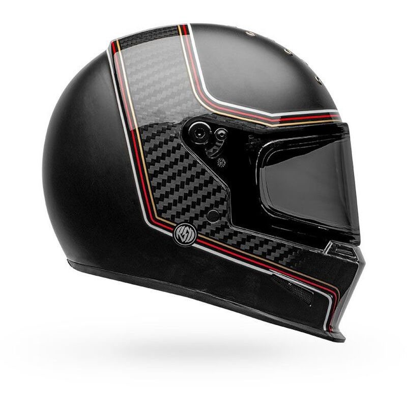 Casco Moto Integrale Bell ELIMINATOR CARBON RSD THE CHARGE Nero Opaco Lucido