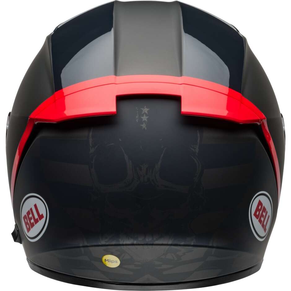 Casco Moto Integrale Bell LITHIUM MIPS HARTLUCK Opaco Lucido Nero Rosso