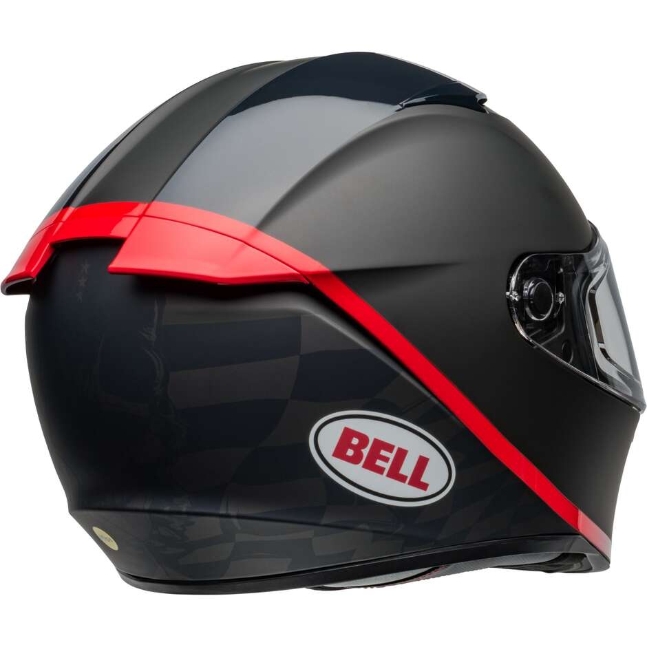 Casco Moto Integrale Bell LITHIUM MIPS HARTLUCK Opaco Lucido Nero Rosso