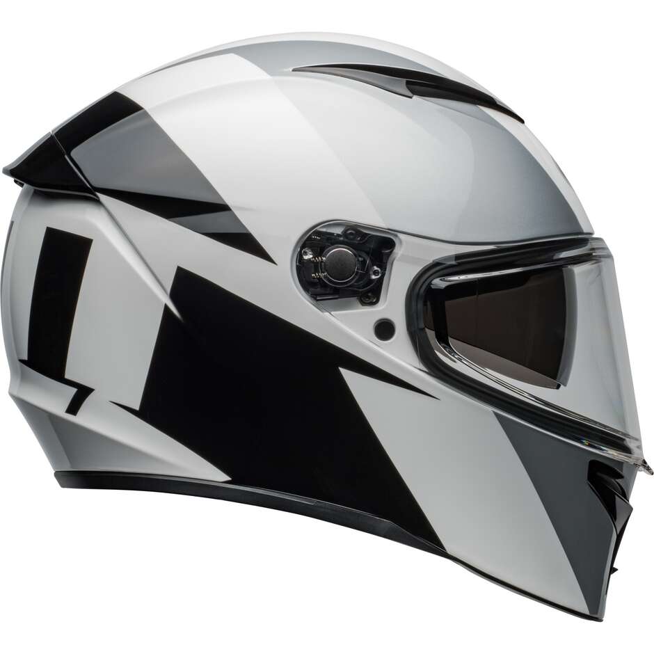 Casco Moto Integrale Bell LITHIUM SHEAR Argento Bianco