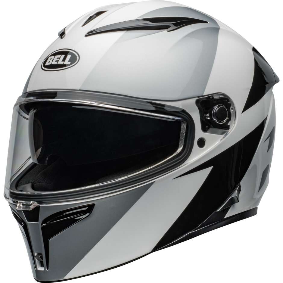 Casco Moto Integrale Bell LITHIUM SHEAR Argento Bianco