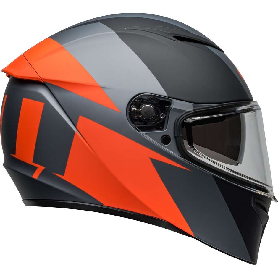 Casco Moto Integrale Bell LITHIUM SHEAR Opaco Grigio Arancio