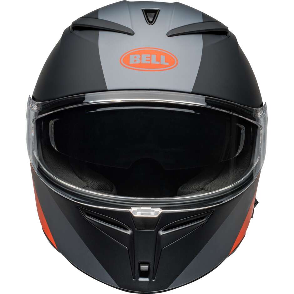 Casco Moto Integrale Bell LITHIUM SHEAR Opaco Grigio Arancio