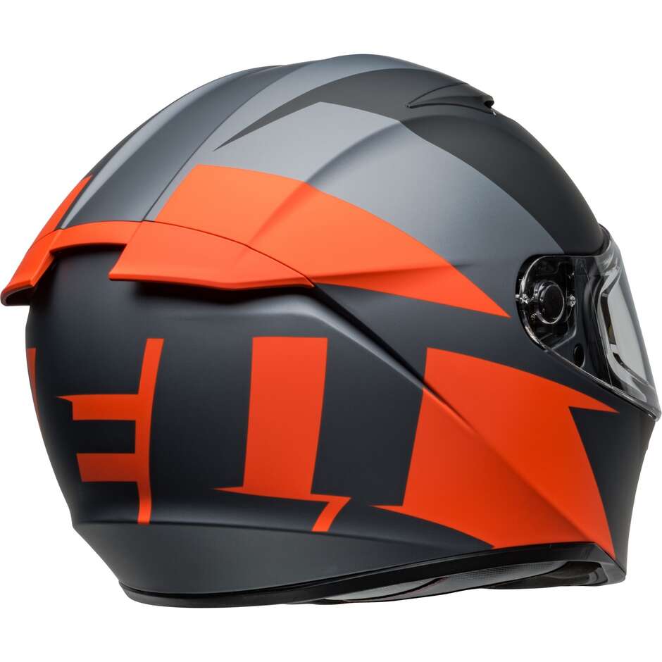 Casco Moto Integrale Bell LITHIUM SHEAR Opaco Grigio Arancio