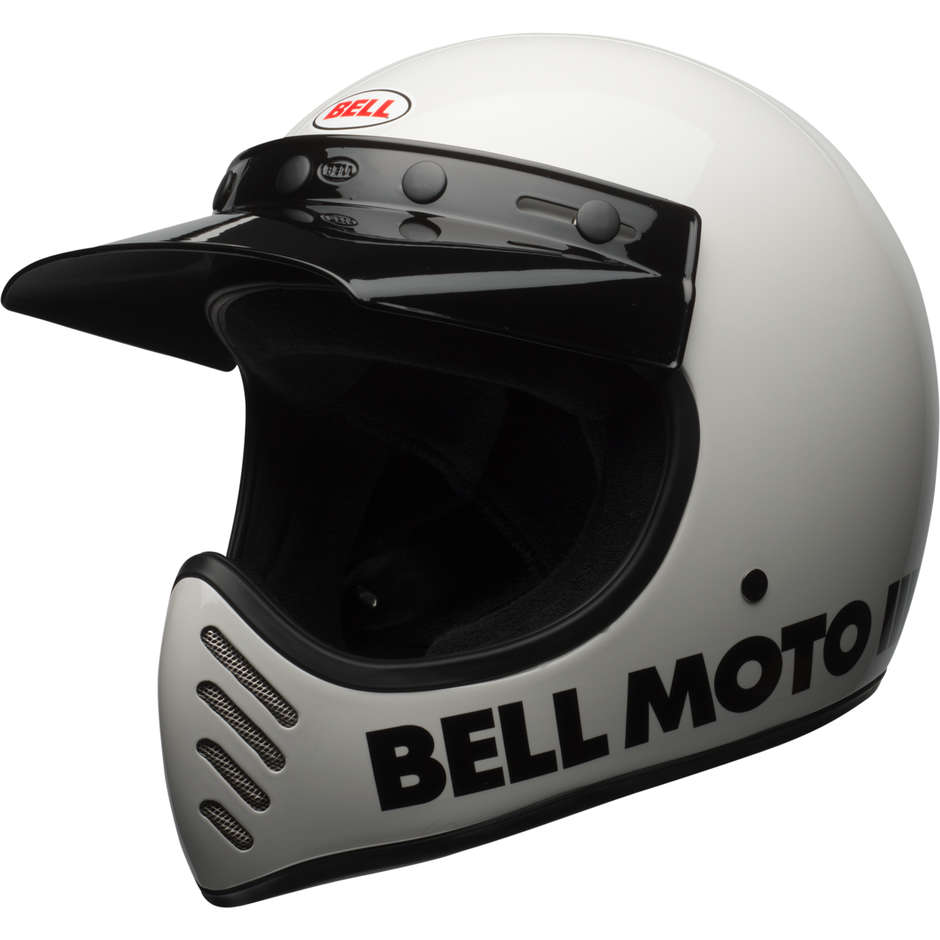 Casco Moto Integrale Bell MOTO-3 CLASSIC Bianco Lucido