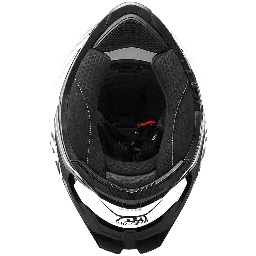 Casco Moto Integrale Berik Doppia Visiera FF871 Racing Nero Bianco