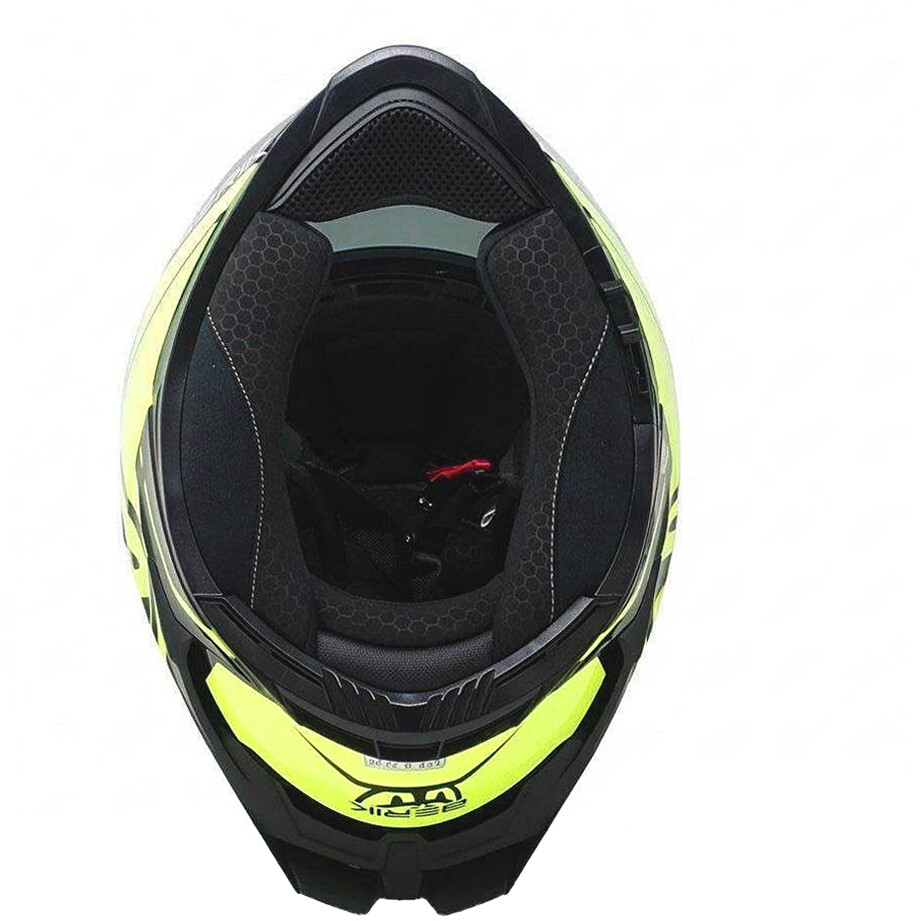 Casco Moto Integrale Berik FF871 Racing Nero Giallo Fluo