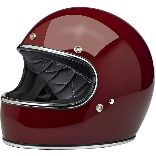 Casco Moto Integrale Biltwell Modello Gringo Rosso Granato