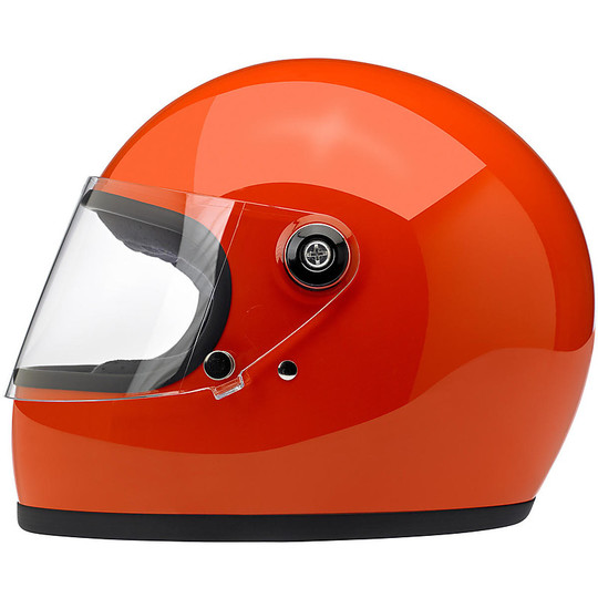 Casco Moto Integrale Biltwell Modello Gringo S Con Visiera Arancio Hazard
