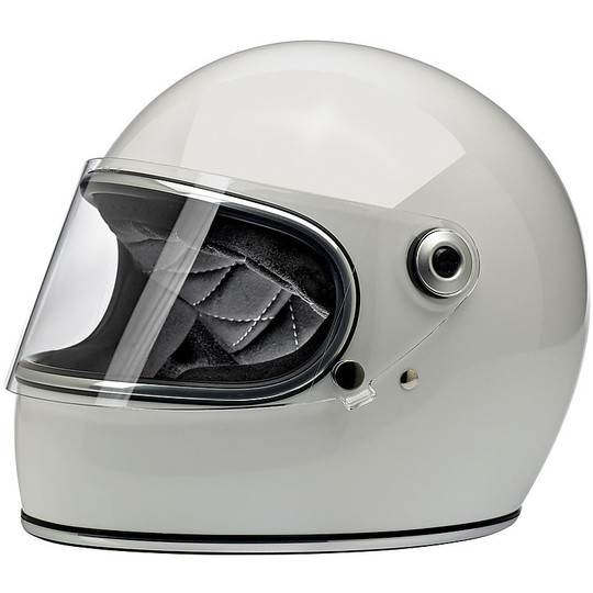 Casco Moto Integrale Biltwell Modello Gringo S Con Visiera Bianco Lucido