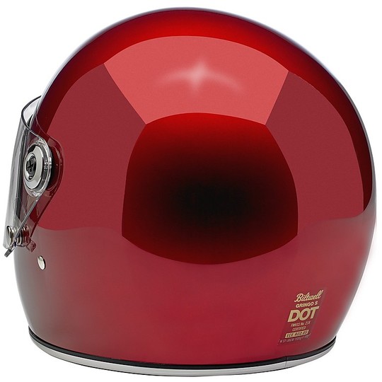 Casco Moto Integrale Biltwell Modello Gringo S Con Visiera Metallic Candy Rosso