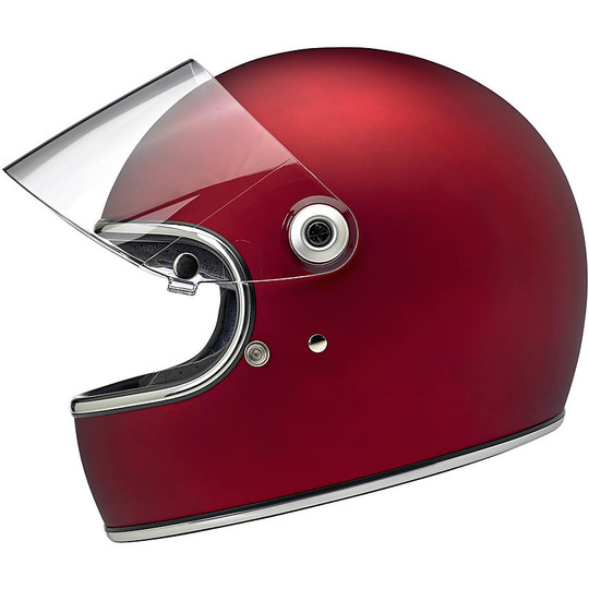 Casco Moto Integrale Biltwell Modello Gringo S Con Visiera Rosso Opaco