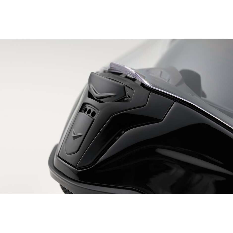 Casco Moto Integrale Blauer FF01 In Fibra Doppia Visiera Mono Nero lucido