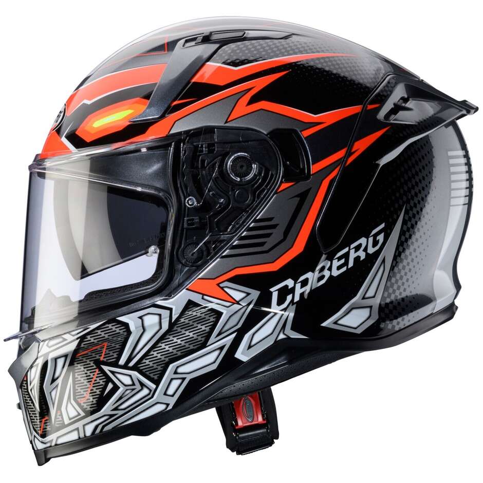 Casco Moto Integrale Caberg AVALON X GURKHA Nero Grigio Arancio Fluo