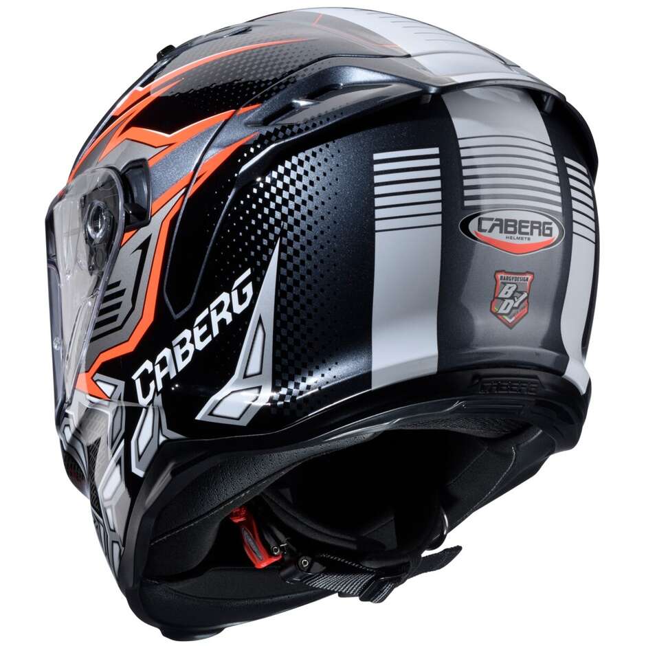 Casco Moto Integrale Caberg AVALON X GURKHA Nero Grigio Arancio Fluo