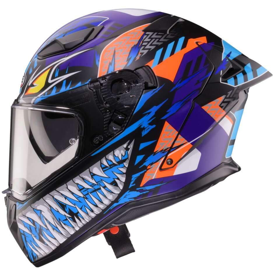 Casco Moto Integrale Caberg DRIFT EVO 2 NOBO Nero Opaco Rosso Fluo Blu Viola Fluo