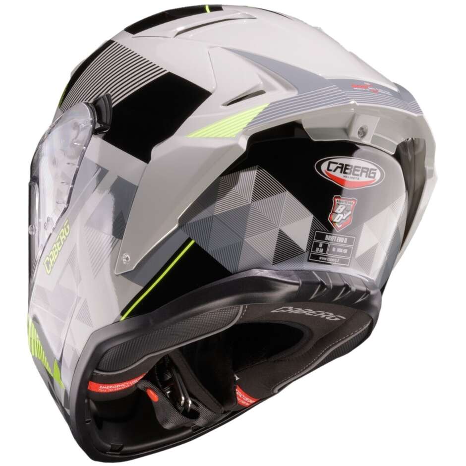 Casco Moto Integrale Caberg DRIFT EVO 2 PRISM Grigio Nero Giallo Fluo