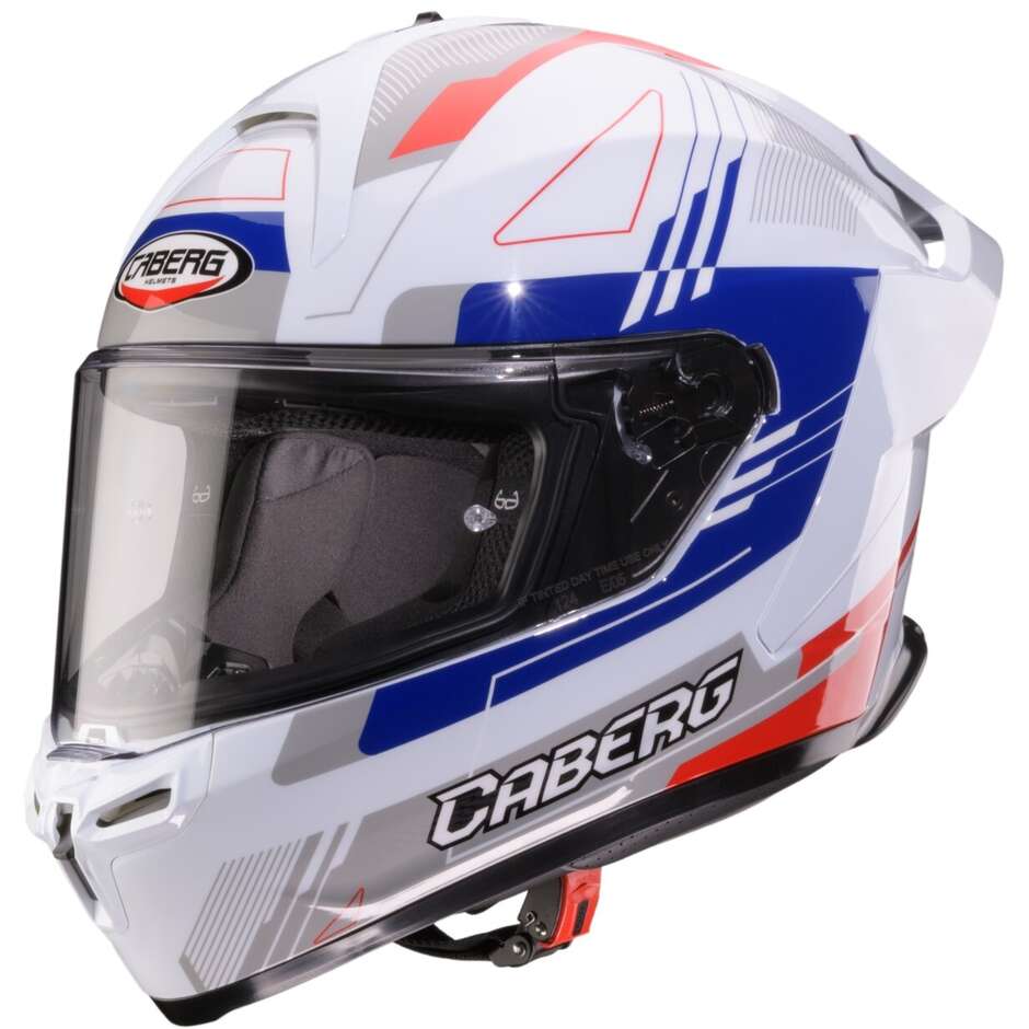 Casco Moto Integrale Caberg ROXTER COLT Bianco Rosso Blu Grigio