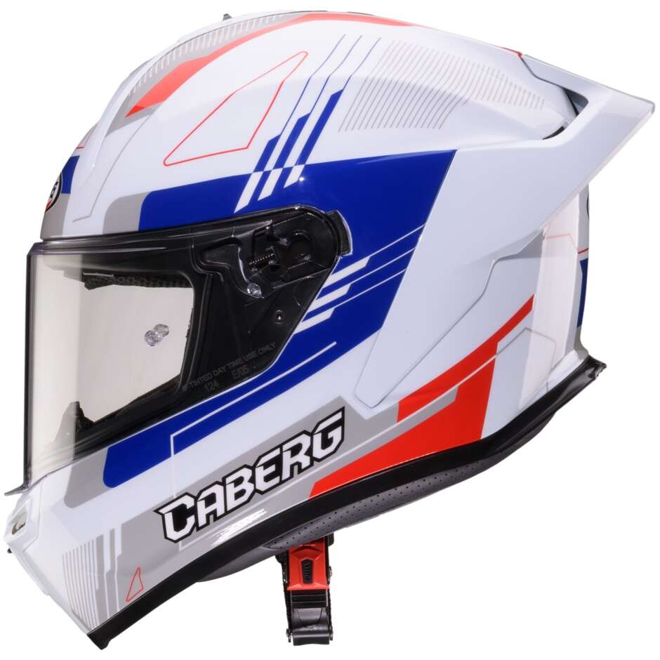 Casco Moto Integrale Caberg ROXTER COLT Bianco Rosso Blu Grigio
