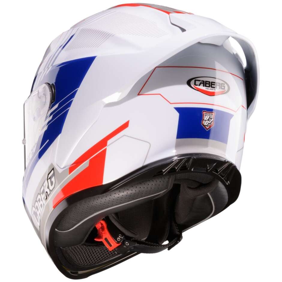 Casco Moto Integrale Caberg ROXTER COLT Bianco Rosso Blu Grigio
