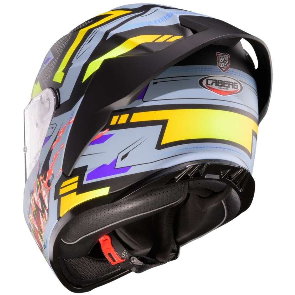 Casco Moto Integrale Caberg ROXTER HUNTER Nero Opaco Grigio Giallo Fluo