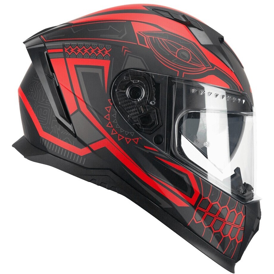 Casco Moto Integrale 311M BLAST MAYA Nero Rosso opaco taglia XS