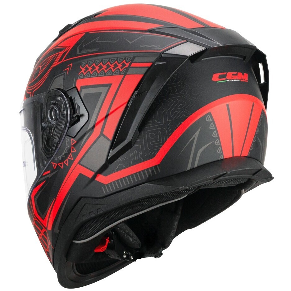 Casco Moto Integrale CGM  311M BLAST MAYA Nero Rosso opaco