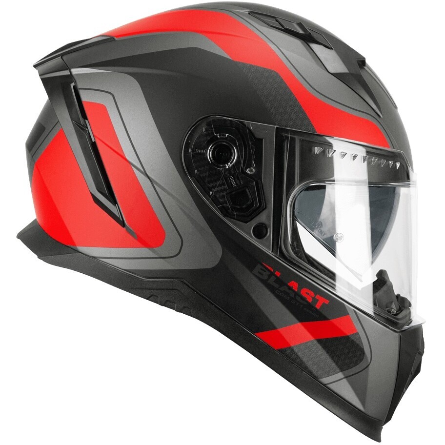 Casco Moto Integrale CGM  311R BLAST RACE Antracite Rosso opaco