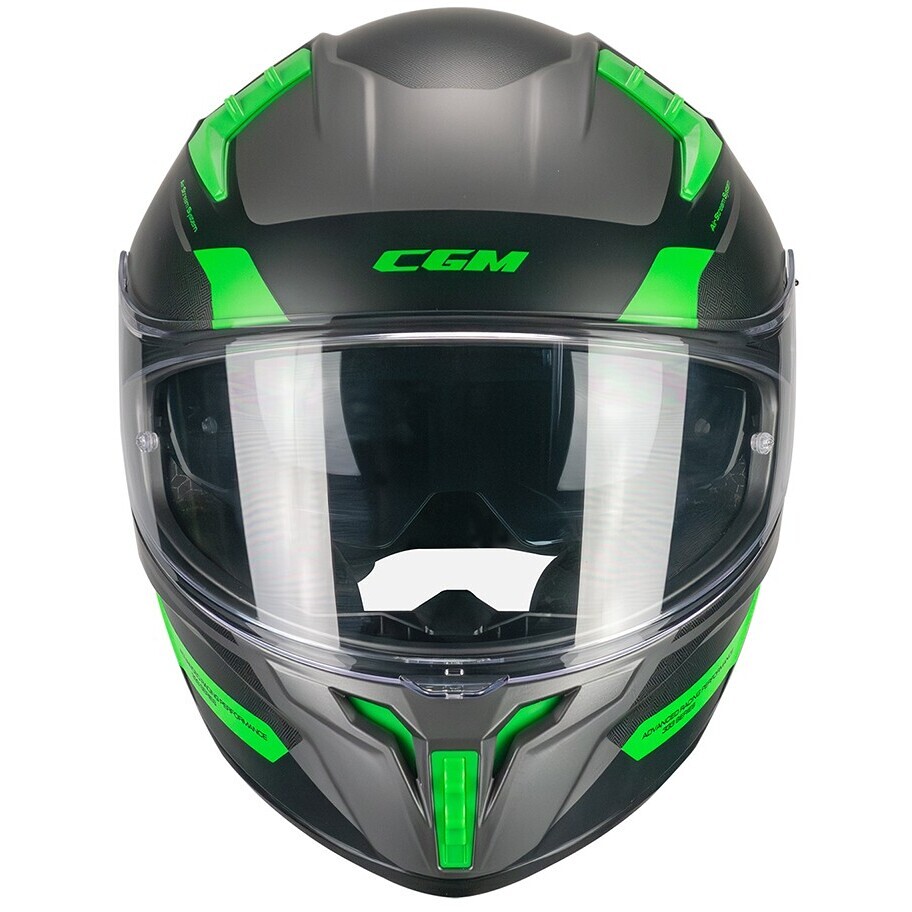 Casco Moto Integrale CGM  333G ONYX SPORT Grigio Verde fluo opaco