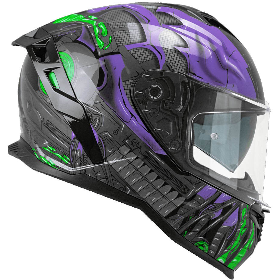 Casco Moto Integrale Cgm 363 SHOT Villain Nero Viola