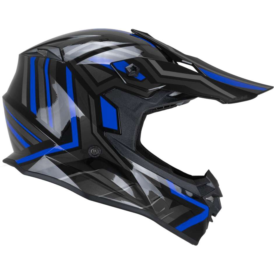 Casco Moto Integrale CGM 367G MUD-X FURY Nero Grigio Blu