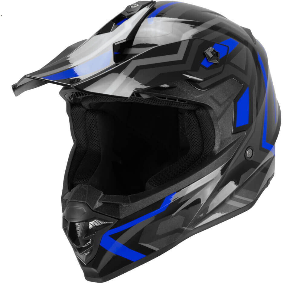 Casco Moto Integrale CGM 367G MUD-X FURY Nero Grigio Blu