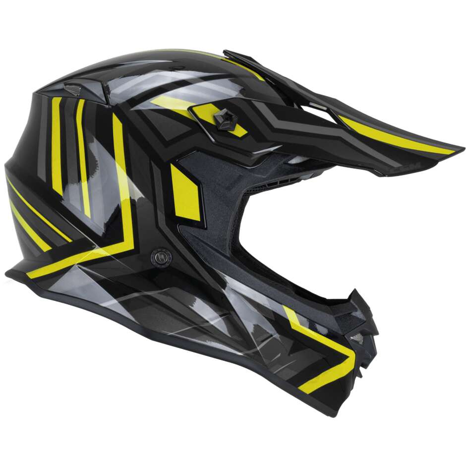 Casco Moto Integrale CGM 367G MUD-X FURY Nero Grigio Giallo