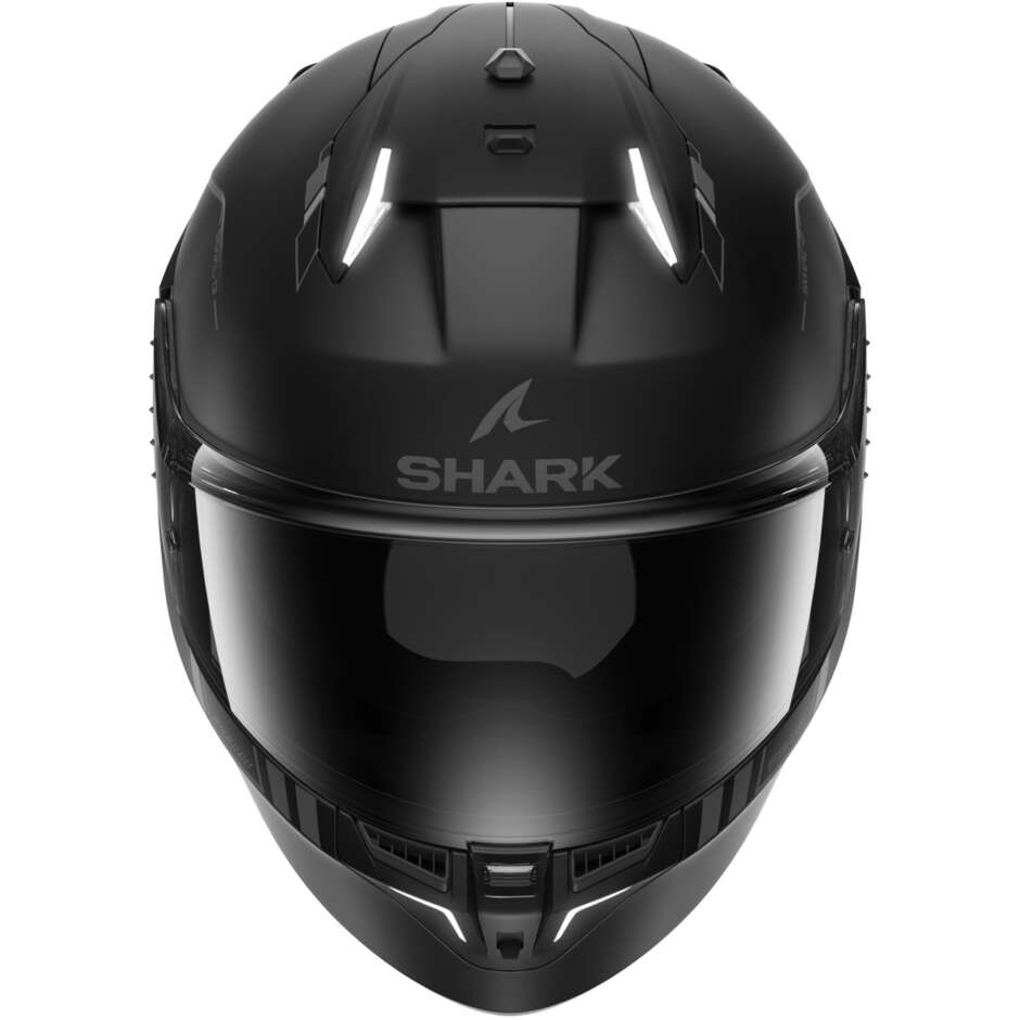 Casco Moto Integrale Con Led Shark SKWAL i3 BLANK SP MAT Nero Antracite Nero